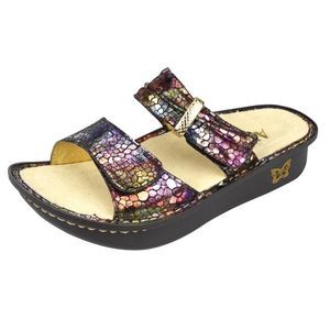 Alegria Karmen Rainbow Fun Double Strap Slide Comfort Sandals 8